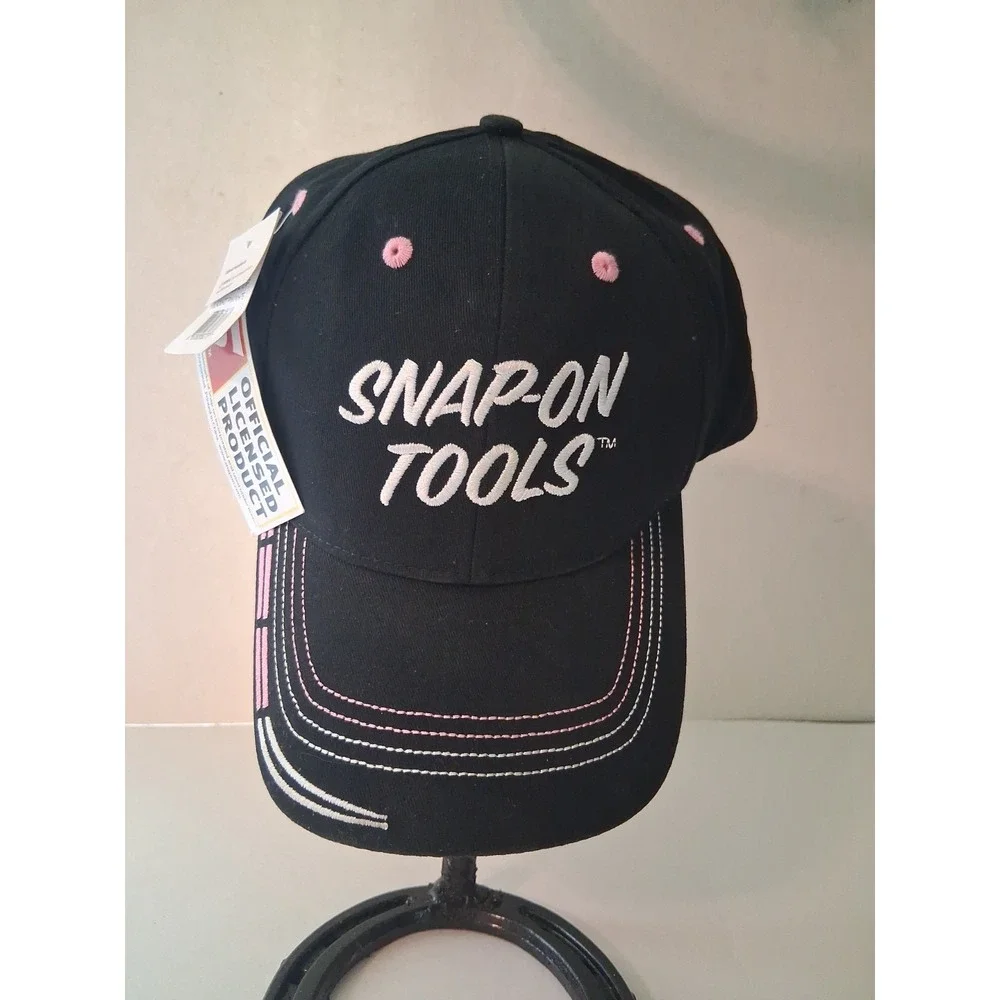 Snap-On Tools Black & Pink Embroidered Ball Cap Women's One Size New with Tags